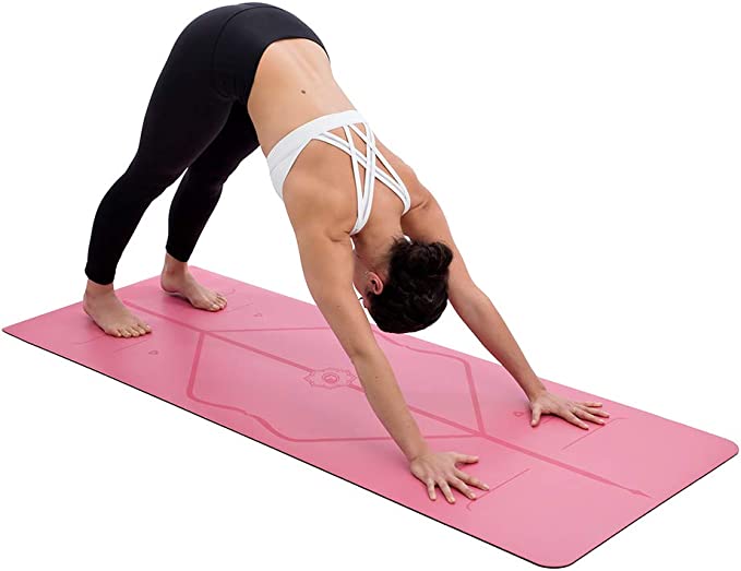 Liforme Original Yoga Mat – Free Yoga Bag Included - Patented Alignment System, Warrior-like Grip, Non-slip, Eco-friendly and Biodegradable, sweat-resistant, long, wide, 4.2mm thick mat for comfort