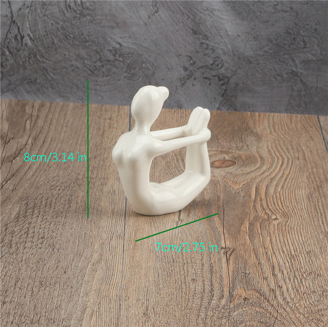 Ceramic Yoga Poses Figurine