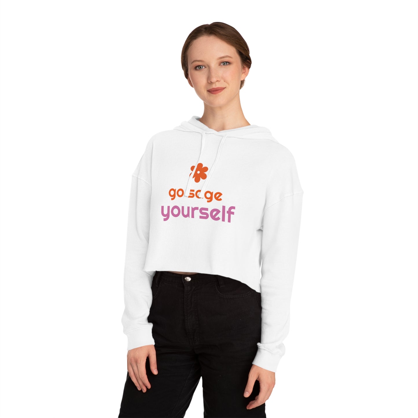 Women’s Cropped Hooded Sweatshirt - go sage yourself v2