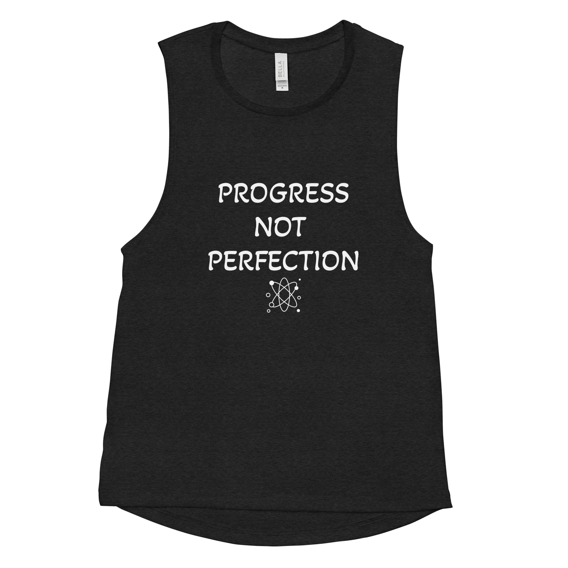 Ladies' Muscle Tank  Progress Not Perfection – alchemy